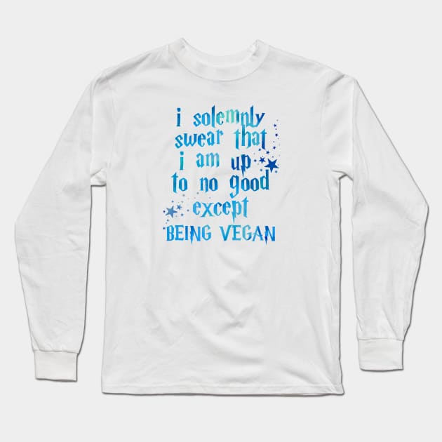 I'm up to no good except being vegan, vegan christmas 2023 gifts Long Sleeve T-Shirt by KindWanderer